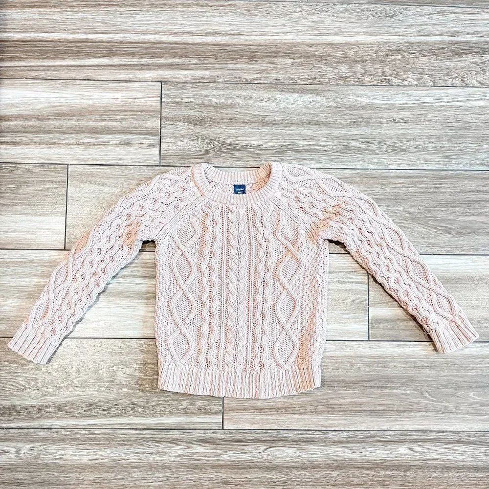 Gap Pink Cable Knit Sweater, Size 4